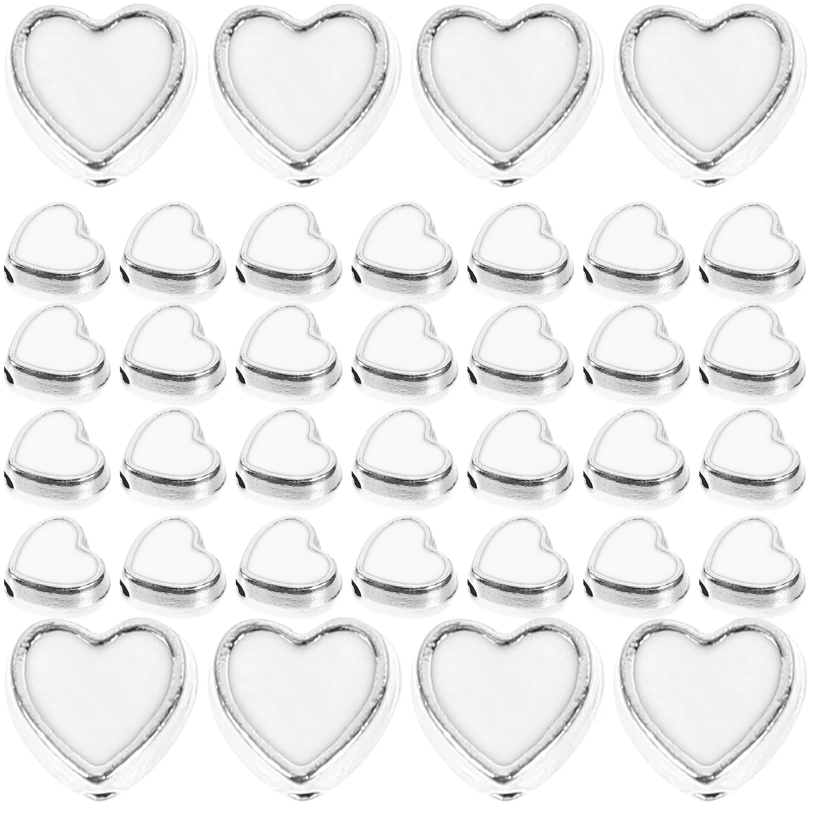 

100pcs Heart DIY Spacer Beads Jewelry Making Necklace Earrings Bracelet Beaded Jewelry Making Kit Accessories Craft Project