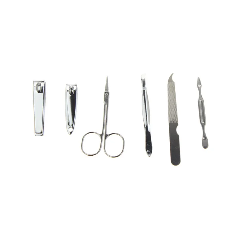 6 in 1 Professional Luxury French Women Girl Travel Nail Care Manicure Pedicure Nail Clipper Gift Set Kit Tool Product