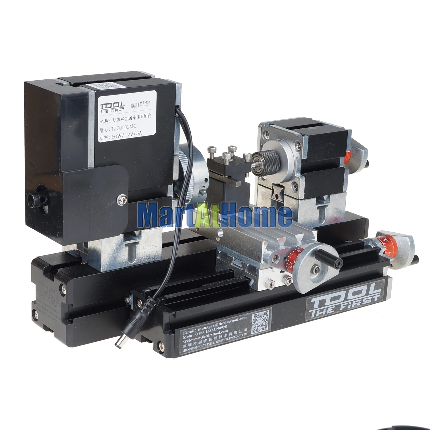 Imagem -03 - Potência Mini Metal Torno Máquina Ferramenta b Tz20002mg Max. Workpiece 135*135 mm 12000rpm para Modelagem Educação Escolar 60w de Alta