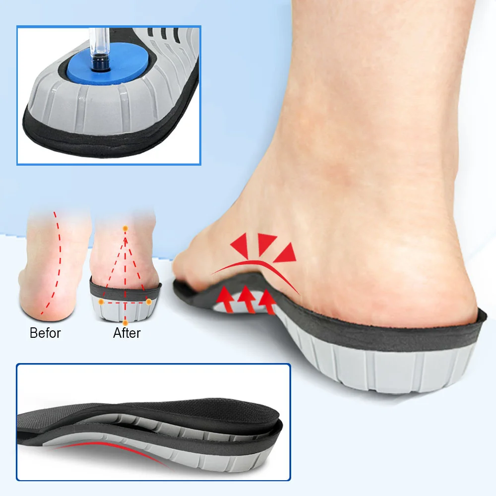 Comfort Orthopedic Insoles Arch Support Flat Foot Corrector Shoe Inserts Pain Relief Cushion Plantar Fasciitis Foot Care Men Wom