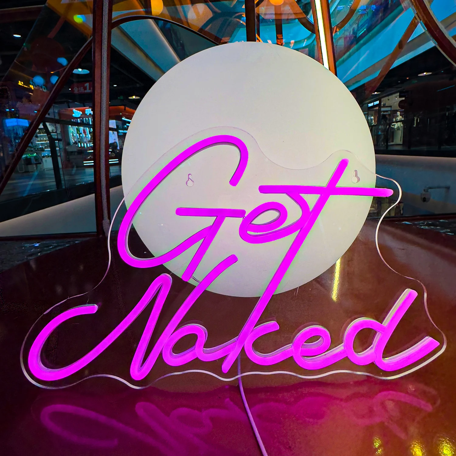 Get Naked Neon Sign Home Decor Custom Bedroom Living Wall Glow Art Deco Men Women Sexy Ambiance Lights Sexy Text Special custom