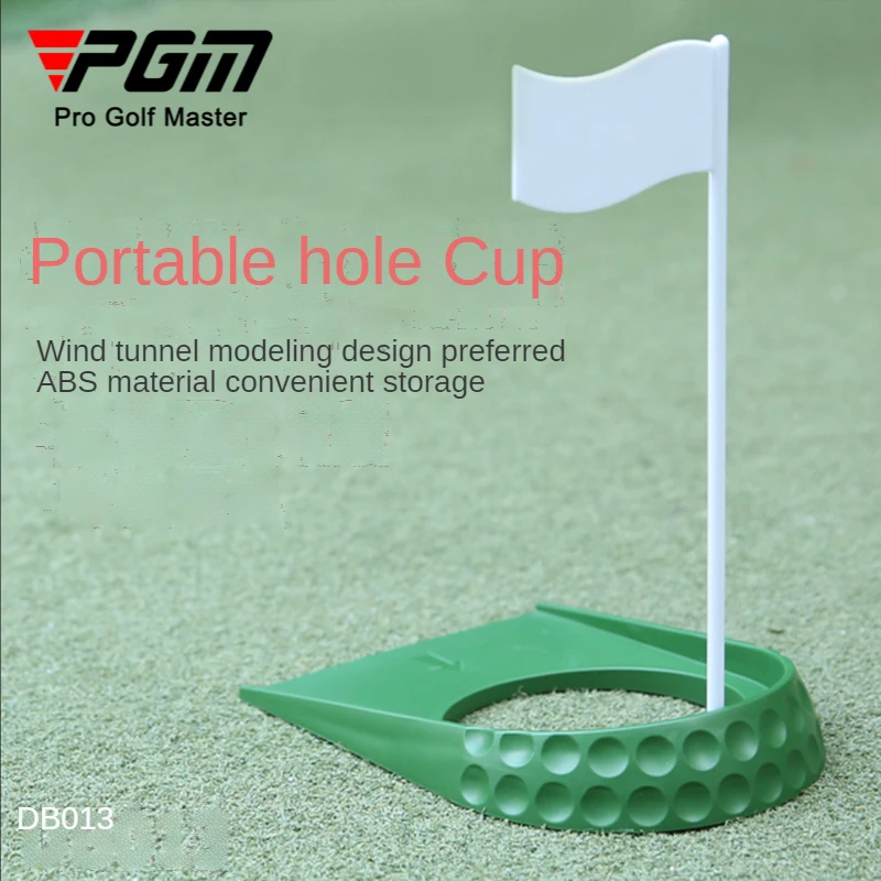 PGM Golf Hole Cup with Hole Flag ABS Portable Indoor Golf Putting Trainer Putter Green Practice Home Yard Outdoor Training Aid