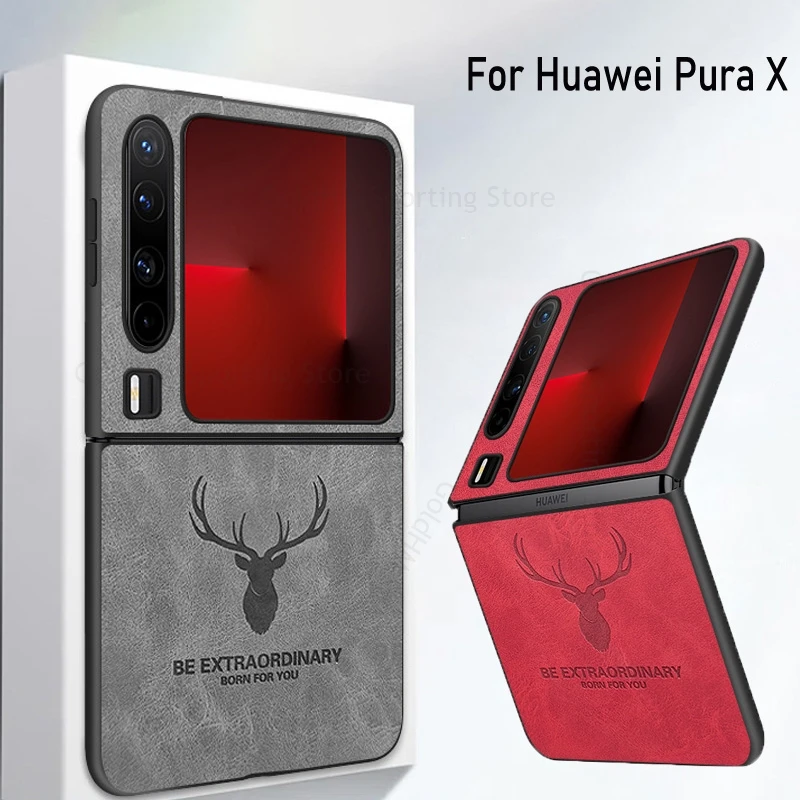 

3D Cartoon Elk Deer Head Phone Leather Flip Case For Huawei Pura X Hard Bumper Shockproof Phone Cover For Huawei PuraX VDE-AL00