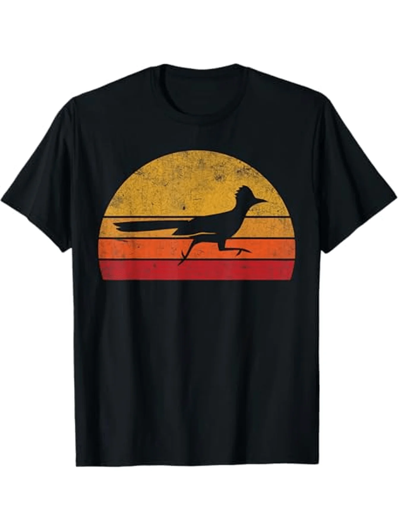 

Vintage Roadrunner Sunset Graphic T-Shirt 100% Cotton O-Neck Short Sleeve Summer Casual Mens T-shirt Streetwear