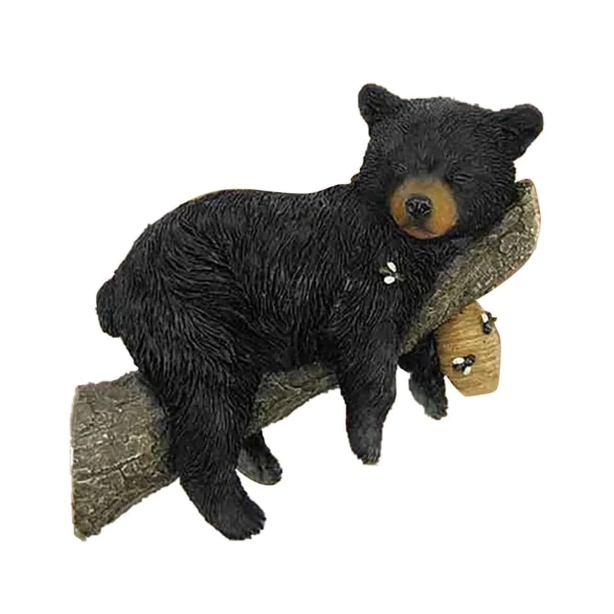 

Cute Bear Napping Hanging Out in a Tree Sculpture,Funny Black Bear Cub Napping Hanging Out in a Tree Figurine