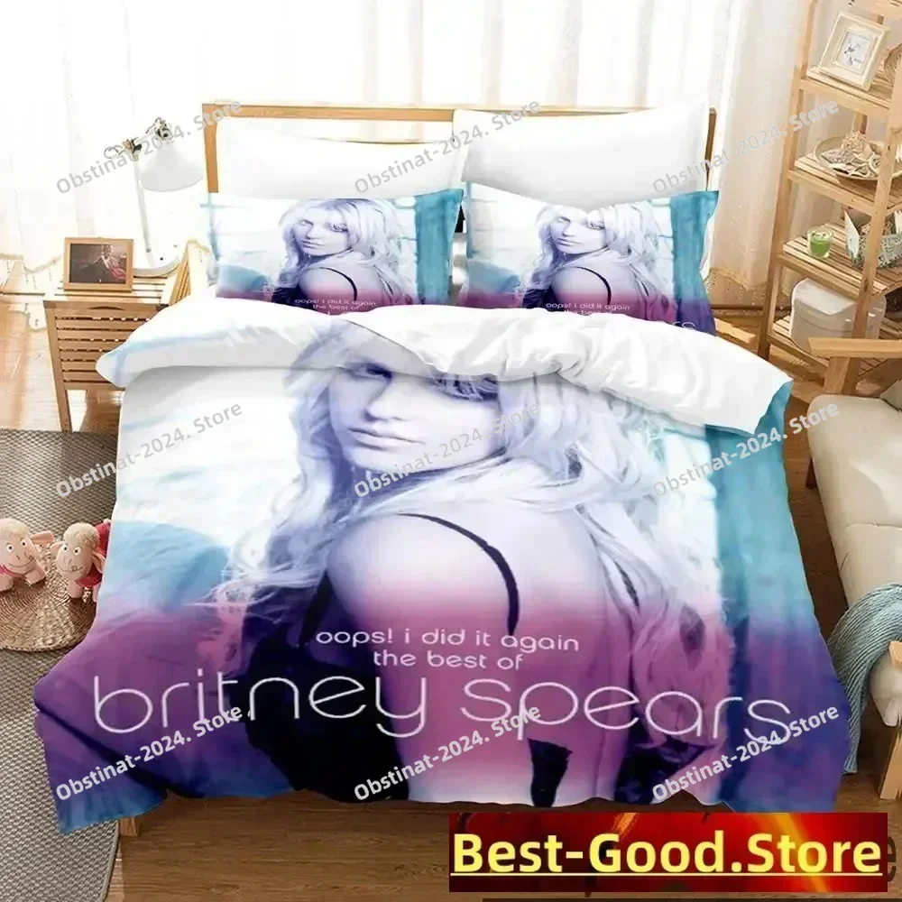 3D Britney Spears Bedding Set Print Bed Set With Pillowcase Bed Duvet Cover Soft Single Double Queen Super King Size boys Adult