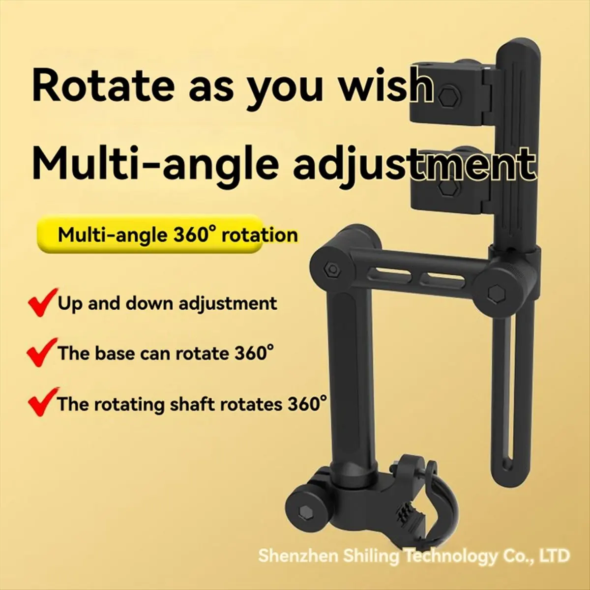 ABST Golf Push Cart Umbrella Holder, Height-Adjustable Umbrella Holder for Strollers, Wheelchairs, Bicycles, Beach Chairs view 4