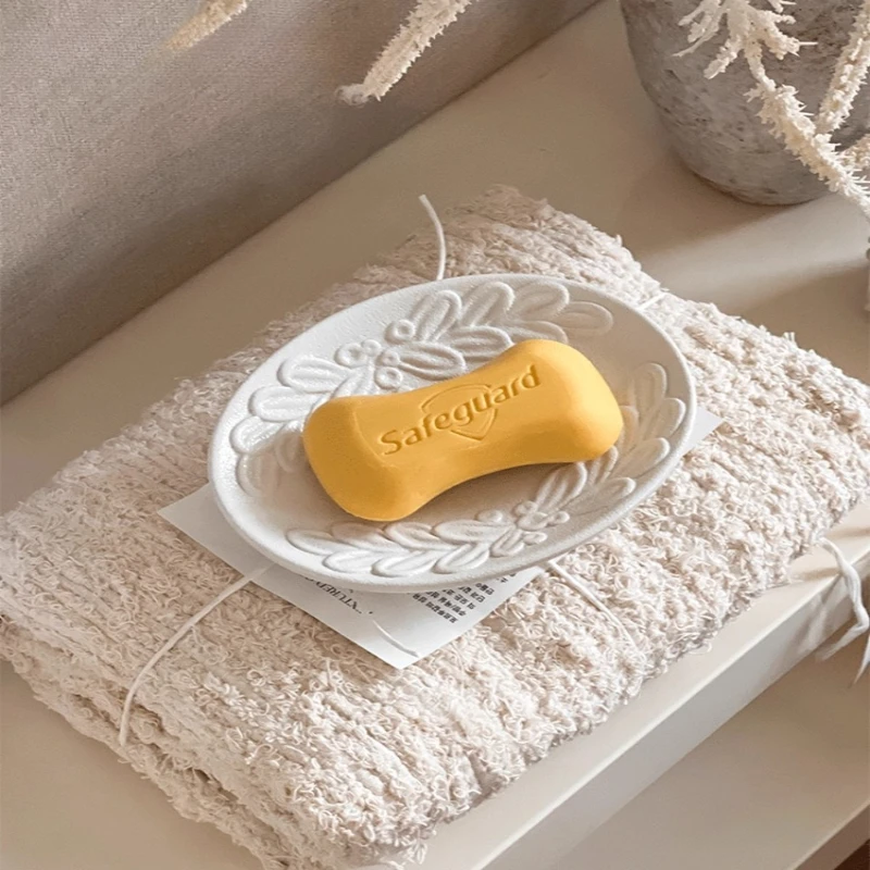 High-end Ceramic Soap Box Household Use, Bathroom Washbasin, High Appearance Level Soap Box, Household Cleaning Tool Accessories