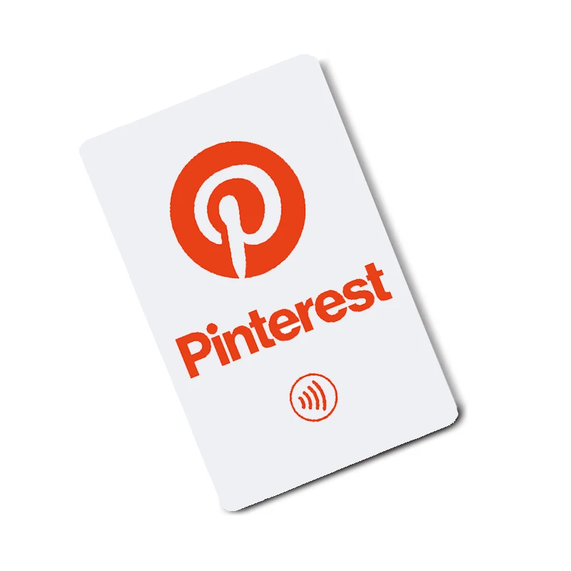 NFC Card for Pinterest, Social, Midea App, Trabalhar para todos NFC habilitado para celular