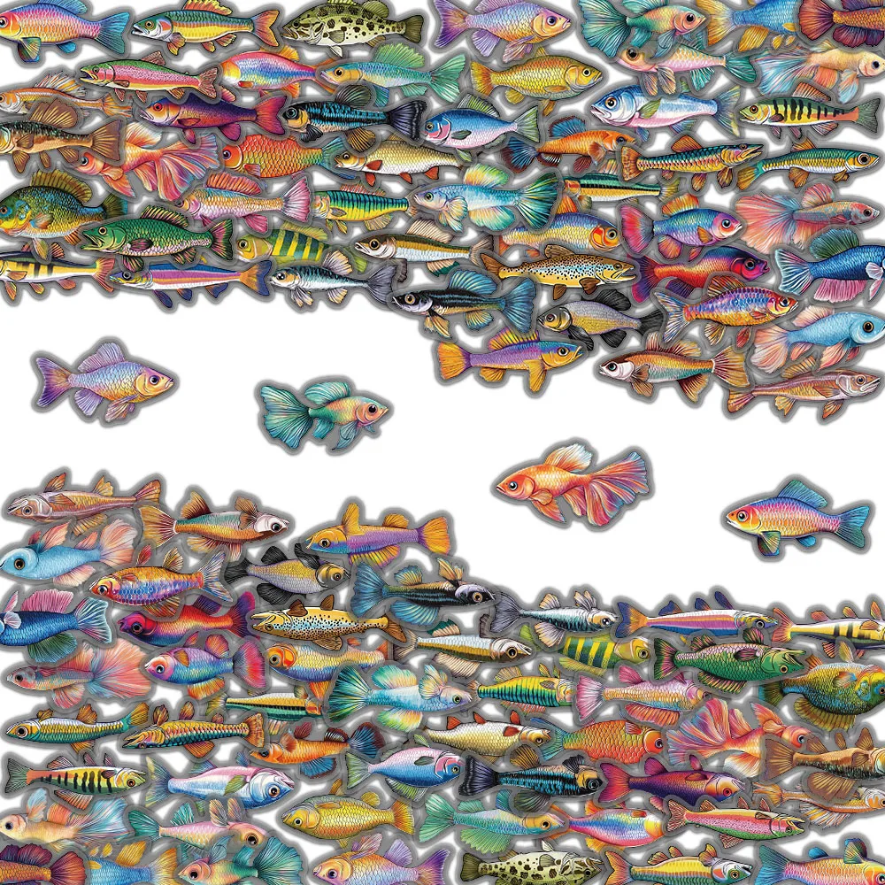 50 Stück bunte Fisch aufkleber exquisite Hand Konto Material Handy hülle Laptop Gepäck wasserdichte Aufkleber
