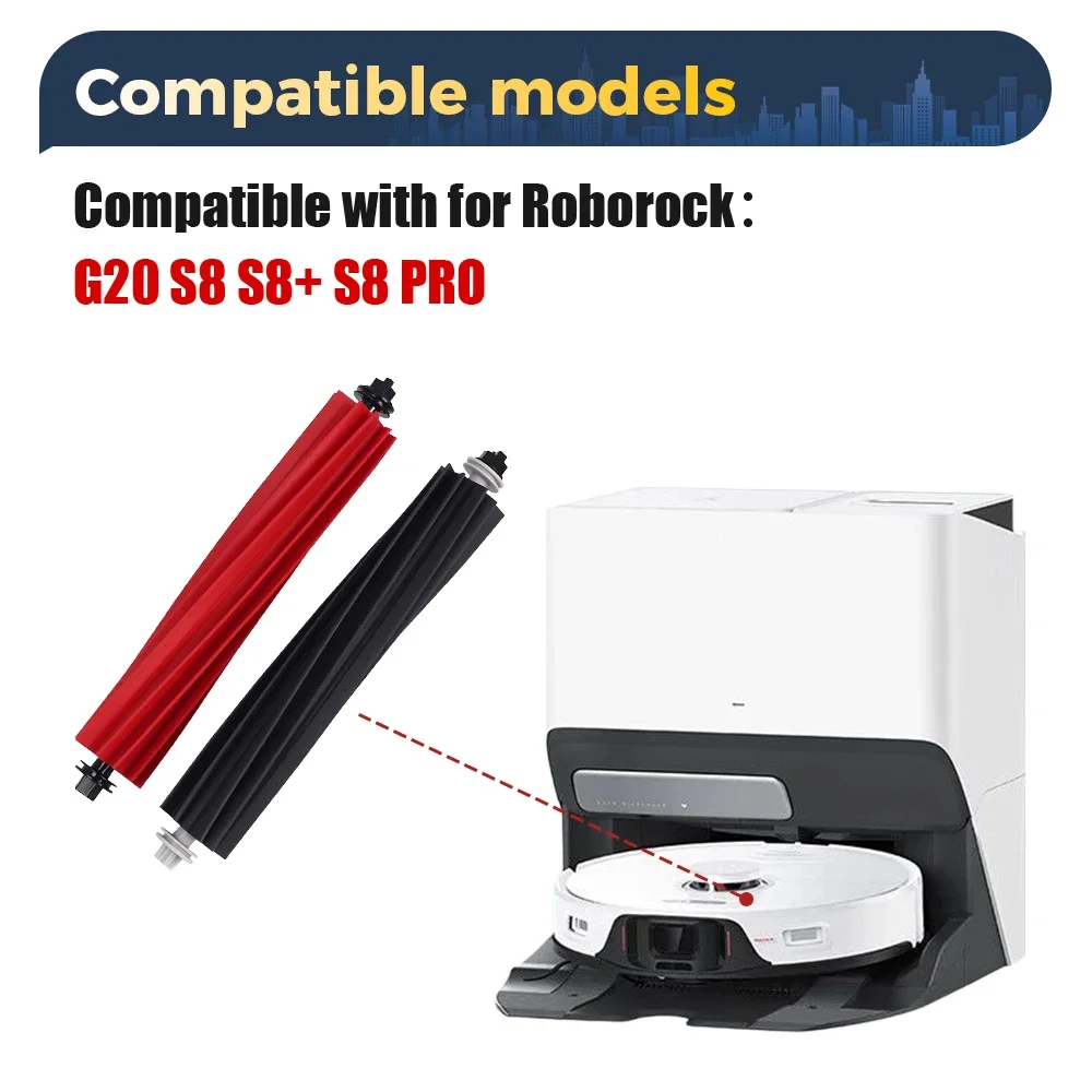 ل Roborock S8/S8 Pro Ultra/S8 +/G20/Q8 Max/Q8 Max Plus/Q5 Pro/Q5 Pro + جهاز آلي لتنظيف الأتربة فرشاة دوارة مرفق الفرش الرئيسية