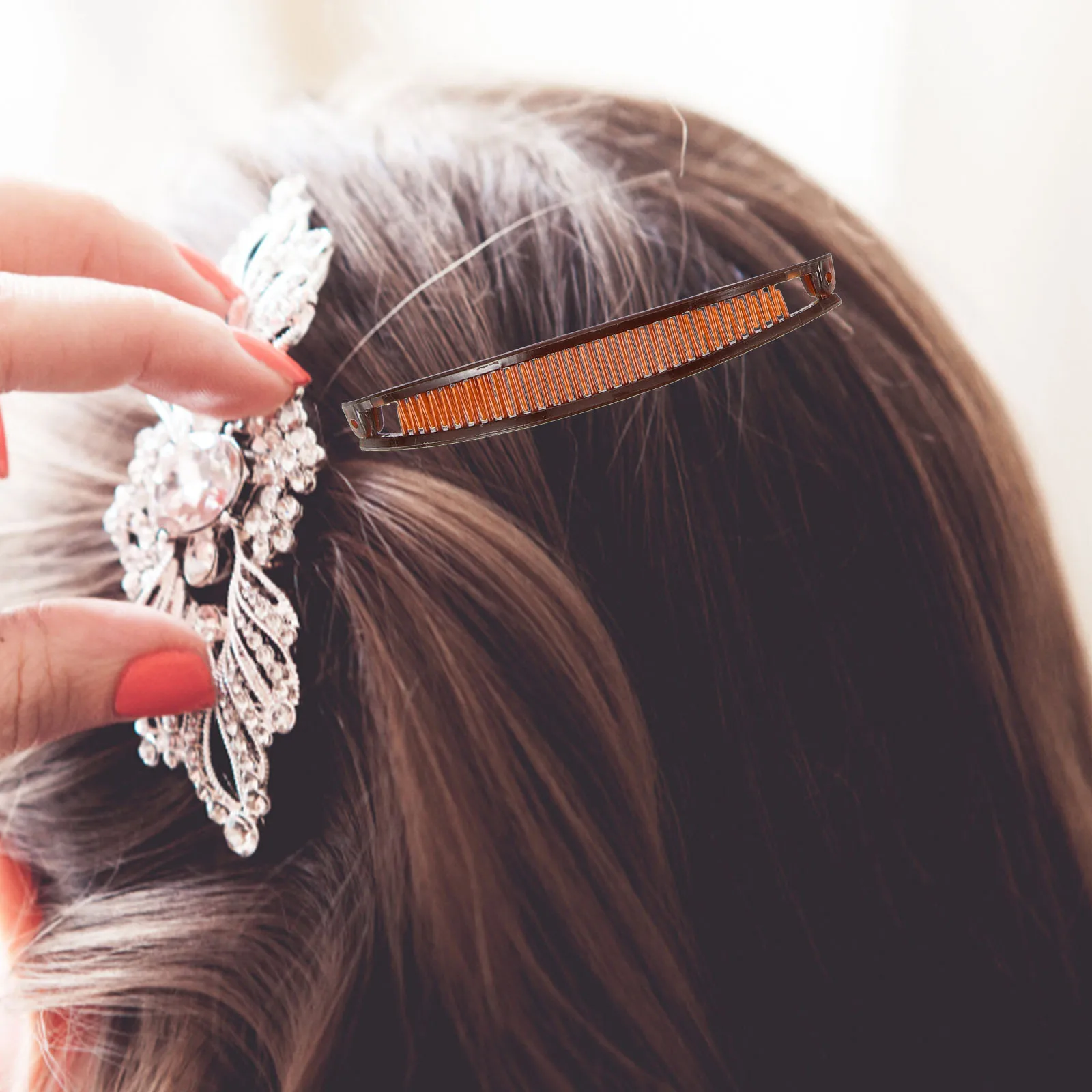 

6Pcs Hair Clips Plastic Thick Hair Clips Hairpins for Women Stylish Ponytail Holder Vintage Hairpins Accessories