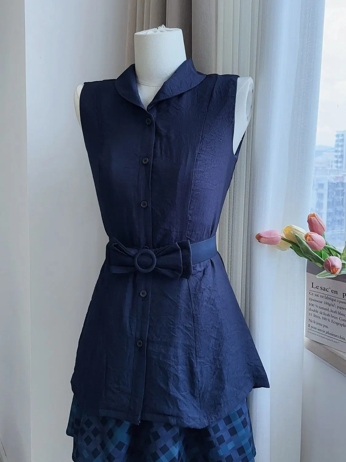 French Dresses 2-Piece Set Top+Skirt Vintage Women Harajuku Y2k 90s Polo Tank Top Slim Fairy Hot Sweet Plaid Elegant Chic Summer