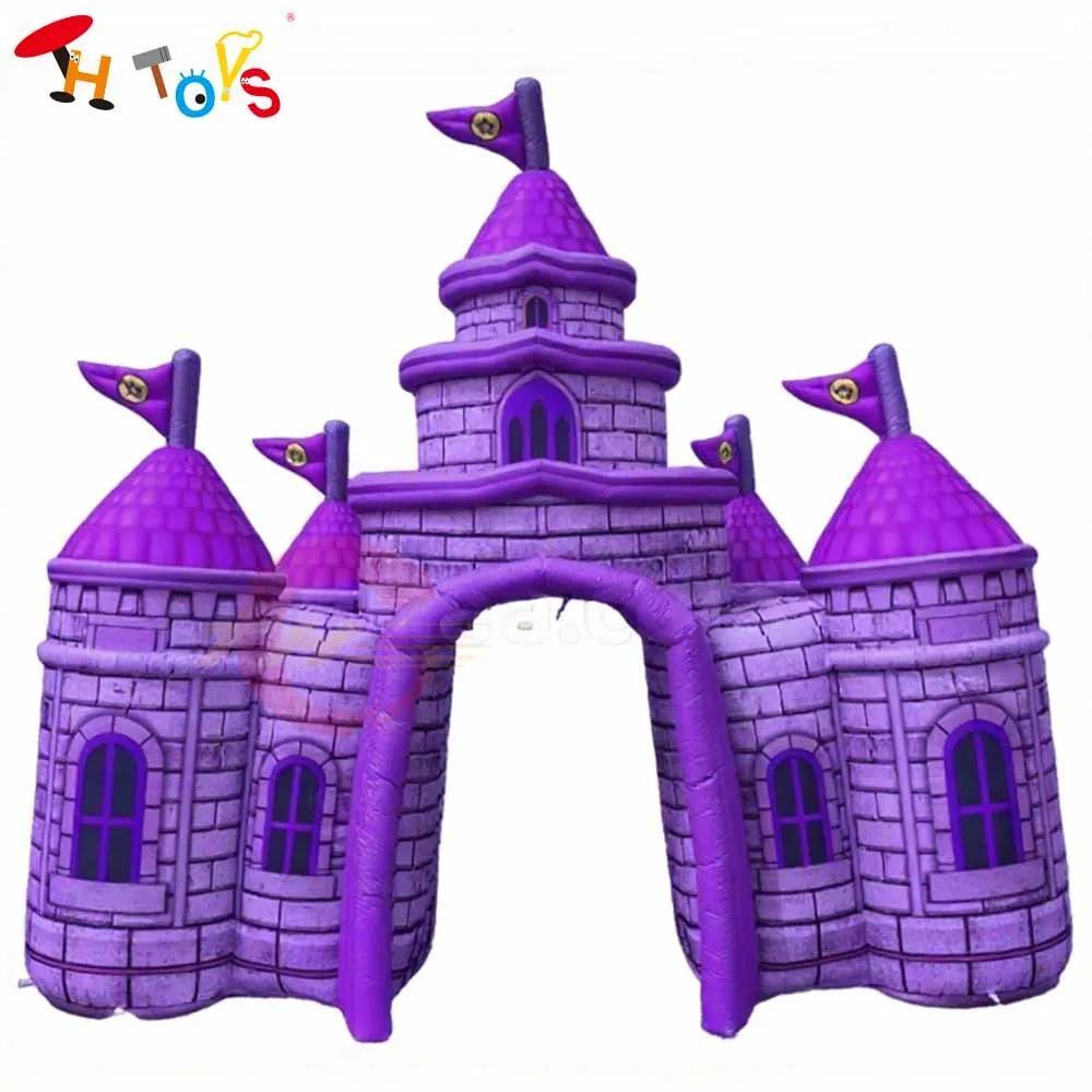 

Fast Shipping Inflatable Castle Tunnel Arch for Stage Decoration Beautiful Inflatable Bouncy Castle Replica Archway with Blower