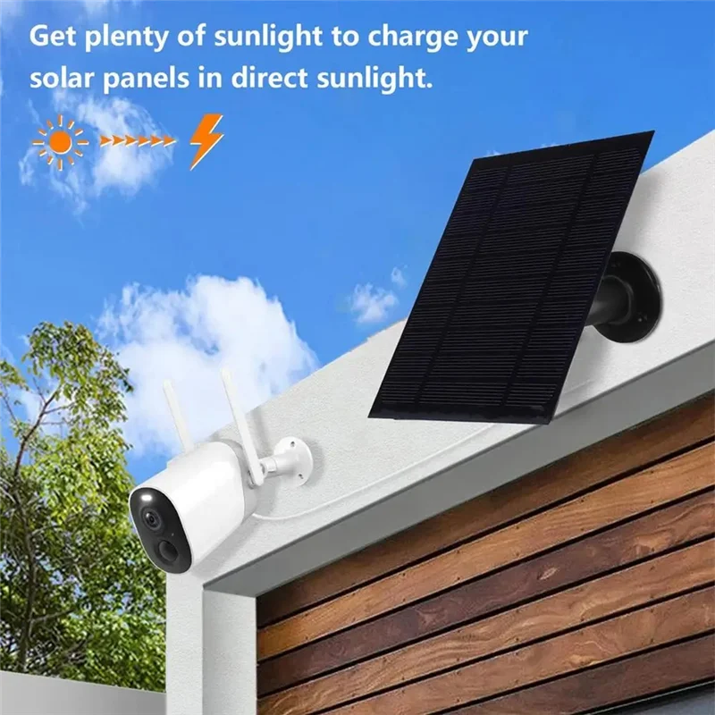 Promotion! 6W Solar Panel Waterproof Outdoor Hiking And Camping Portable Doorbells Security Cameras Lights Charging Panel Type-C - view 5