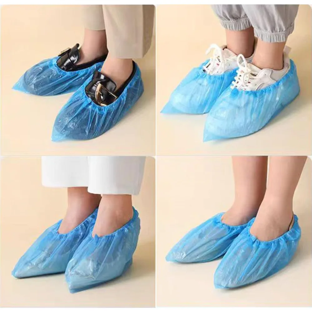 Reusable Shoe Covers – 8 Pairs, Waterproof & Non-Slip, Machine Washable, Large