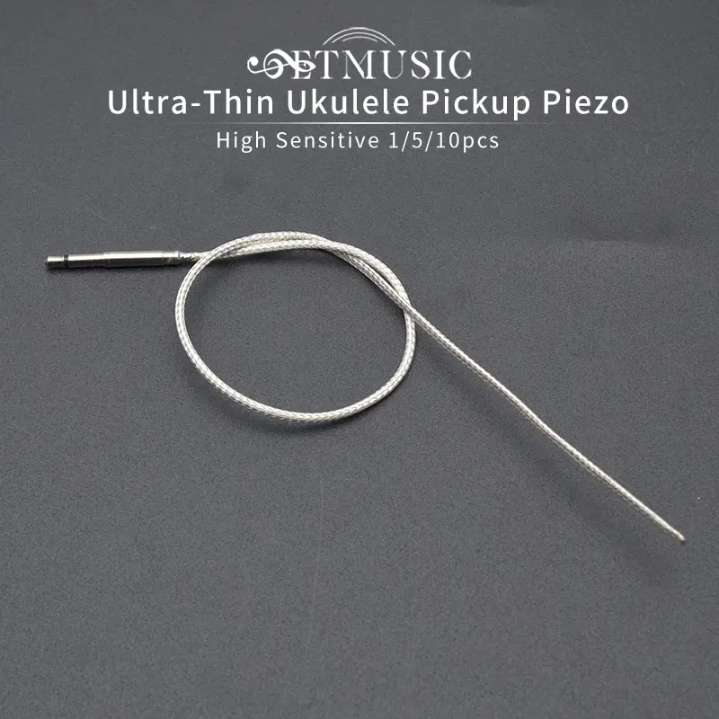 1/5/10Pcs High Sensitive Ukulele Mini Guitar Transducer Picup Piezo Under Bridge Saddle Pickup Soft Piezo Cable for UK EQ