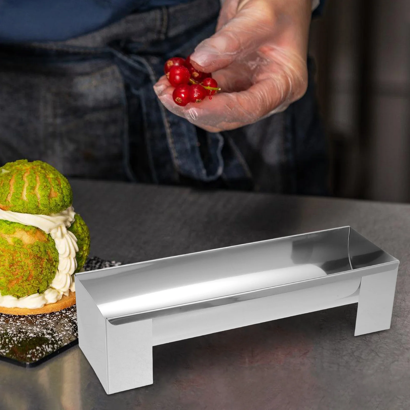 

U-Shape Baking Mold for Cake Rolls and Pastries Shaping Cooling Tool Stainless Steel Frame Acrylic Build Strong Support Compact