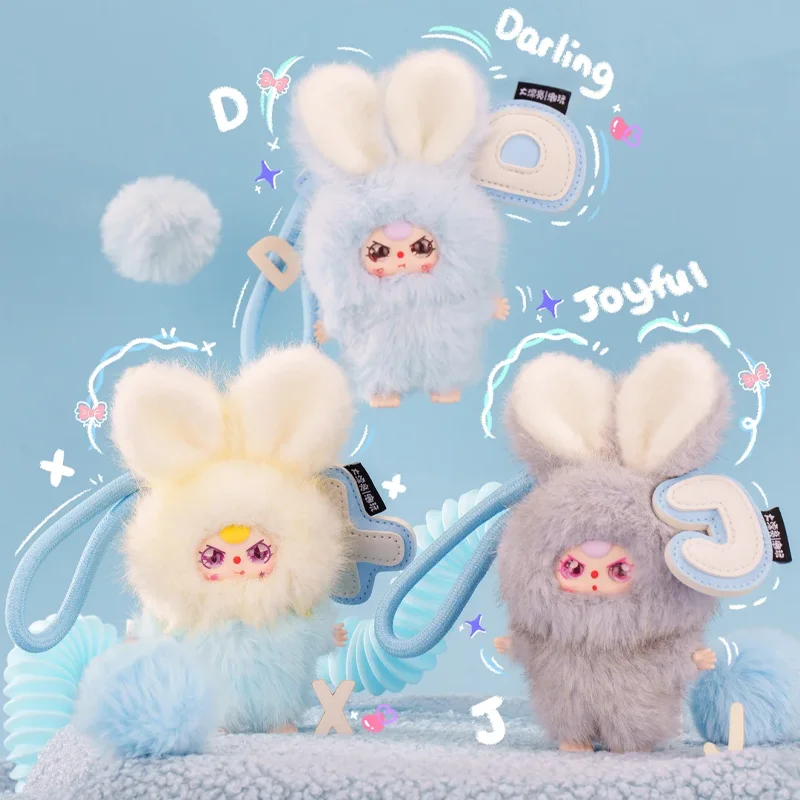 

Baby Three Super Mini Bunny Series Plush Blind Box Vinyl Face Rabbit Doll Pendant Bag Pendant Keychain Mysterious Birthday Gifts