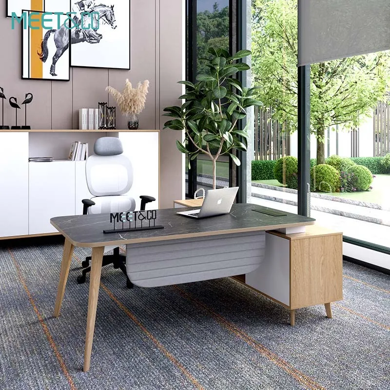 

Wholesale Custom Office Desks Contemporary Wood Computer Table Luxury Ceo Manager Executive Modern Office Furniture Desk