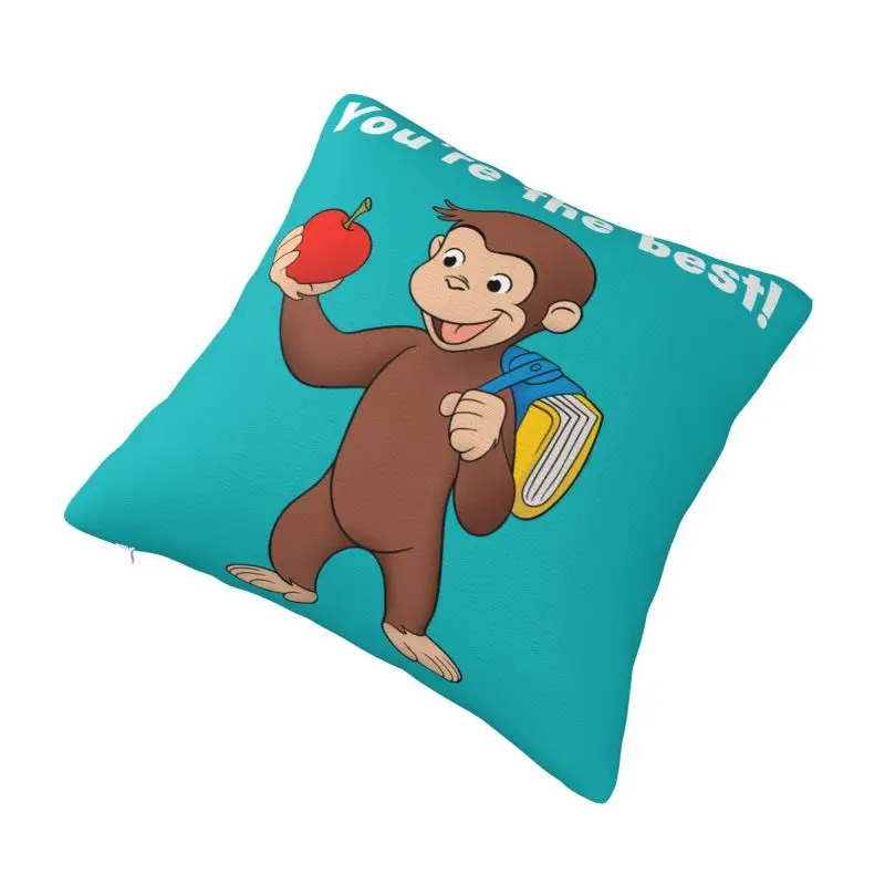 Custom You're The Best George The Curious Anime Monkey Pillowcase Cushions Cover Square Pillowcase