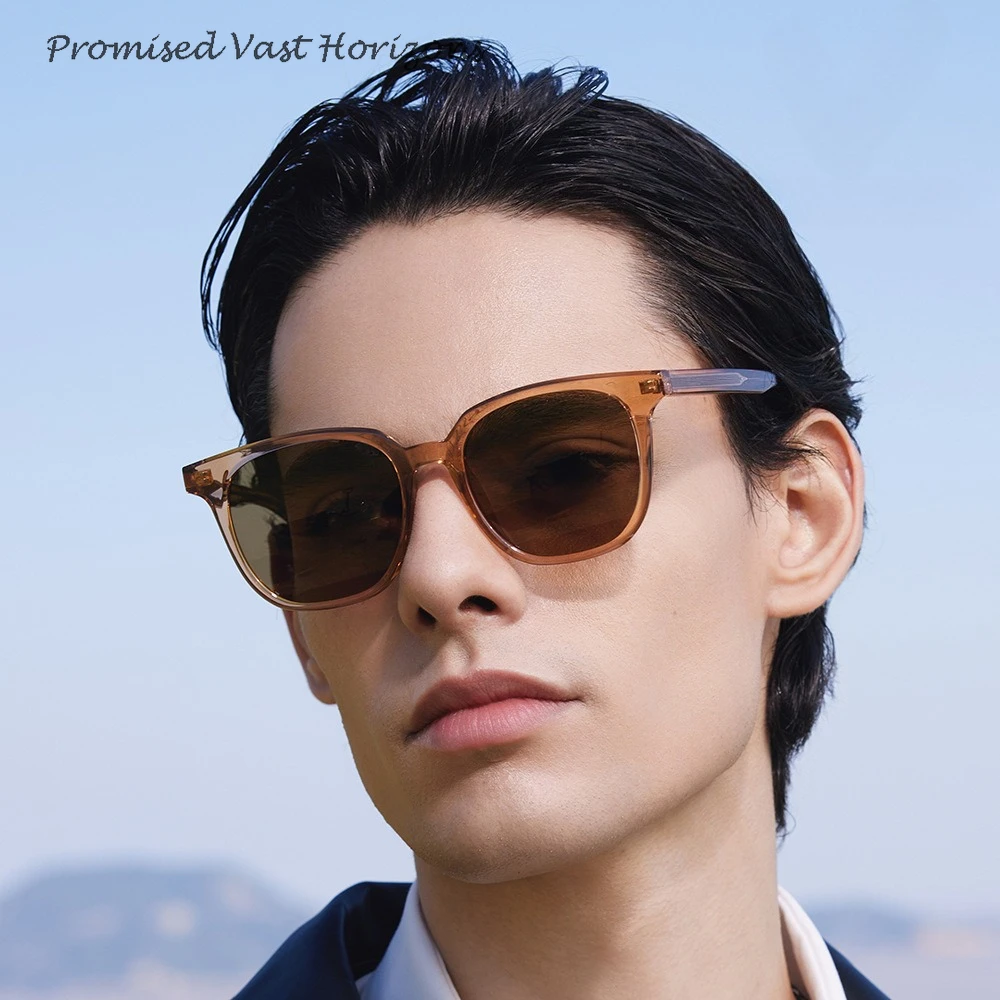 

New Polarized Men's Women's Unisex Sun Glasses White Transparent Green TR Front Acetate Temples Fashion Sunglasses Wholesale