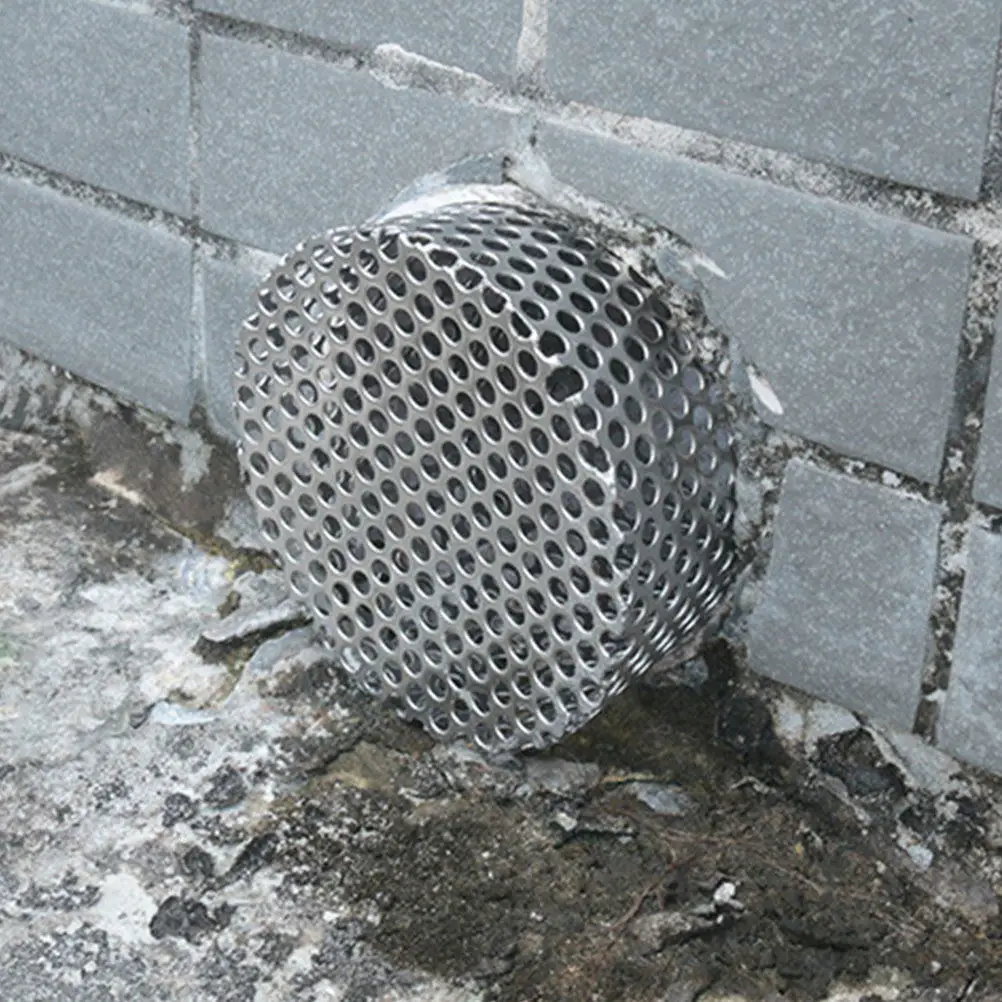 Stainless Steel Roof Drain Filter Round Outdoor Floor Outfall Cover Gutter Guard Downspout Screen Roof Gutter Anti-Blocking