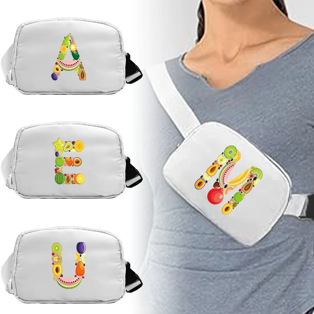 

Everyday Lightweight Belt Pouch Fruit Letter Pattern with Secure Zipper and Durable Fabric for Reliable Carry During Activities