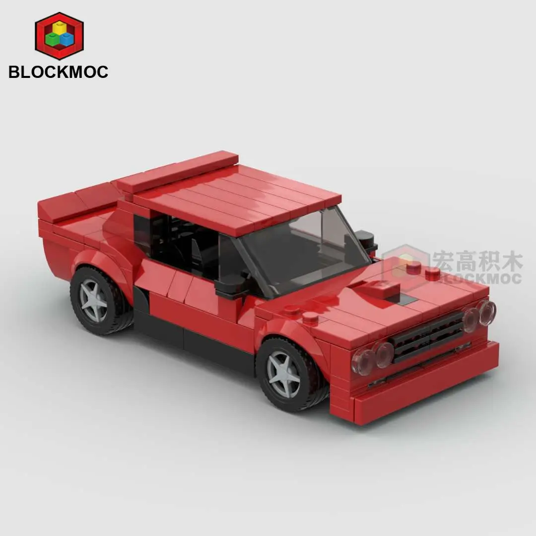 MOC Brick Abarthed 131 Rally Racing Sports Car Technical Vehicle Speed Champion Building Blocks Garage Toys for Boys Gifts