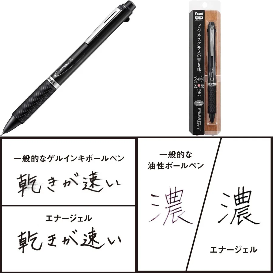 

Pentel Multi-Pen Energel Needle Ballpoint Pen Ink + 0.5mm Mechanical Pencil for Precision Writing and Drawing Red/Black Color I