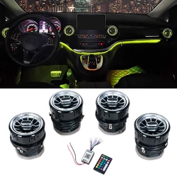 Car LED Front Dashboard AC Air Condition Vent Outlet Turbo Interior Trim For Mercedes Benz V Class W447 Vito V250