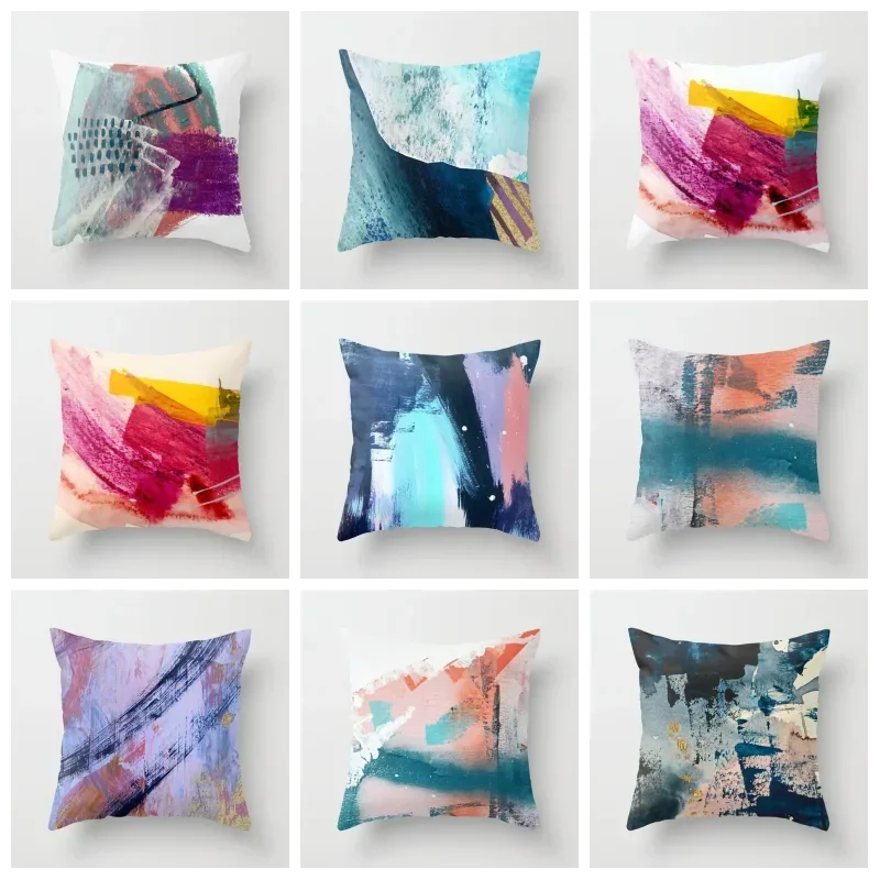 Graffiti painting home decor pillowcase polyester sofa car throw pillowcase square cushion cover 40 45 50 60cm
