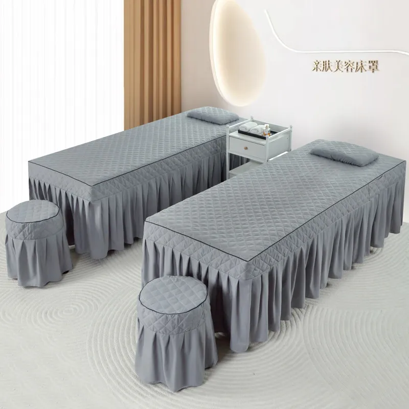 Square head Thickened Single Double Beauty Bed Cover Pure Color Massage Salon Therapy Massage Beauty Body Wash Bedding Cover