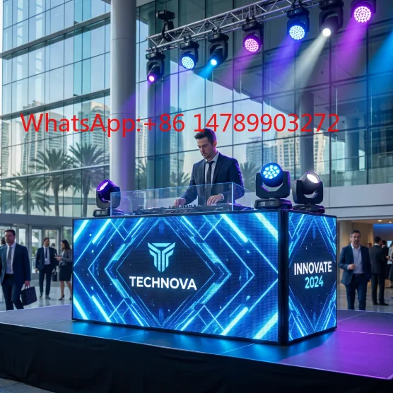 Seamless Visual IP65 Indoor Outdoor DJ Booth with Portable LED Video Display Screen OEM 1 Year Warranty for Exhibition Hall SDK
