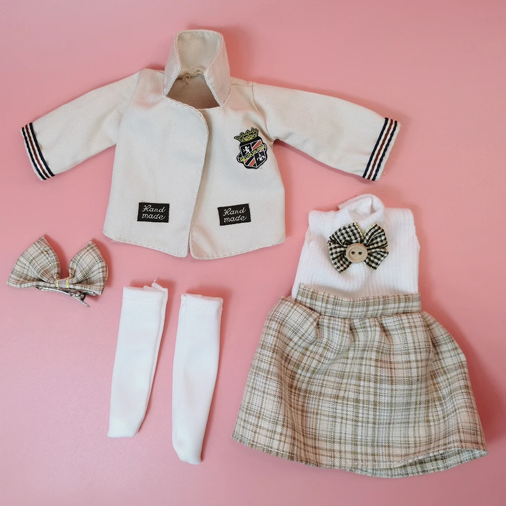 Lovely bjd Doll Clothes 1/6 Princess Dress Baby Clothes for Dolls 30cm two-dimensional Anime School Uniform for Girls