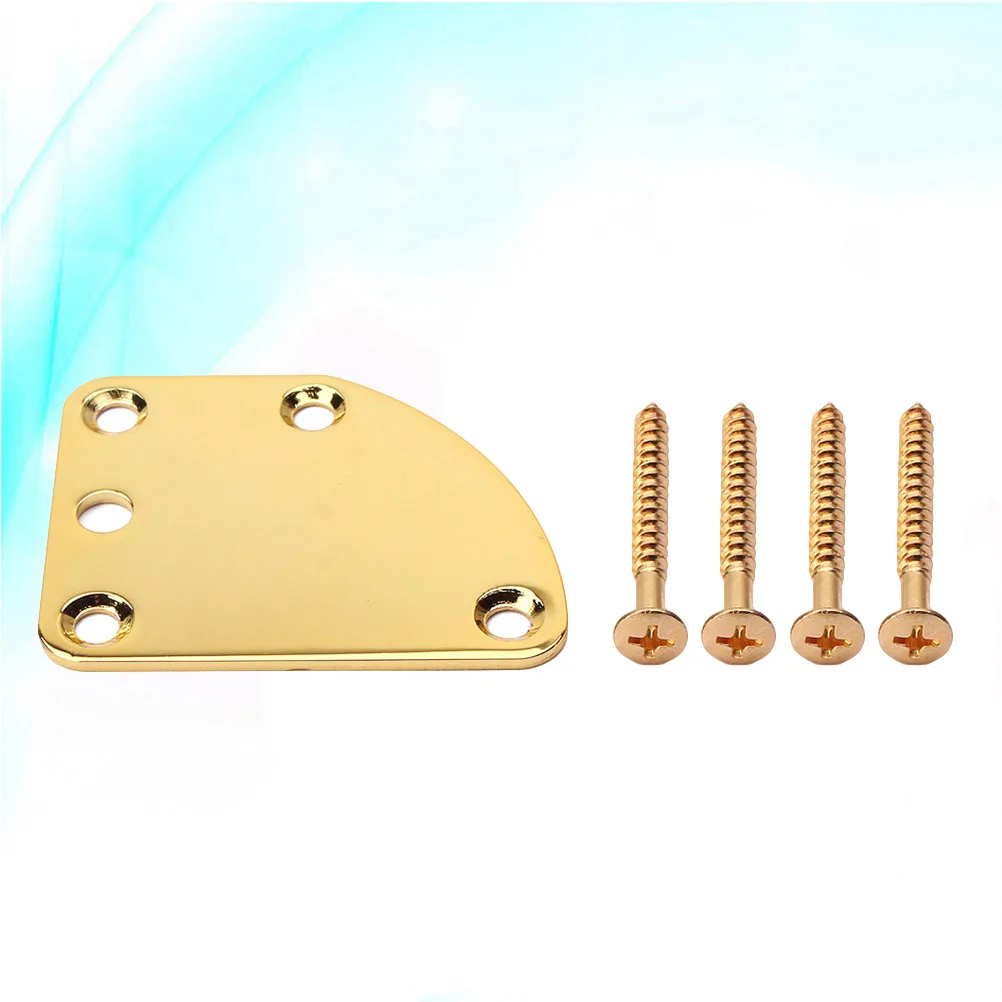 

High Grade Material Durable Lightweight Black Triangle Guitar Neck Plate Electric Bass Connector Accessories