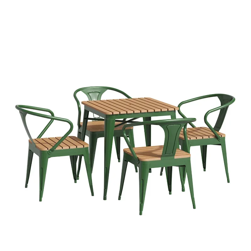 

Outdoor courtyard tables and chairs commercial modern simple plastic wood outdoor dining tables and chairs commercial street