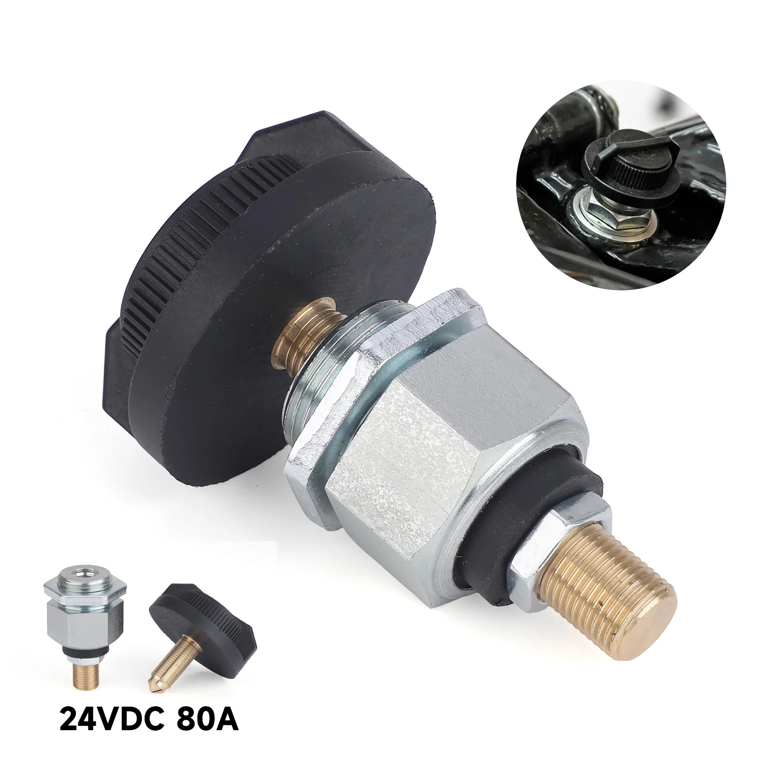 

CNSPEED Car Ignition Switch 1 Pc 24VDC 80A Screws M10 Bolt Size YC103050 Rotary Switch Suitable For Cars Motorcycles And Boats