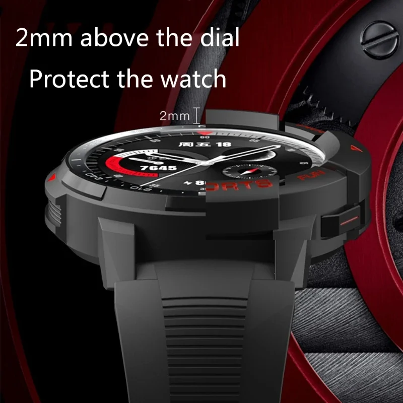 1 PC Anti-scratch TPU Watch Cover Case Protector Bumper Frame Shell for HONOR GS Pro Watch Case Smart Watch Accessories