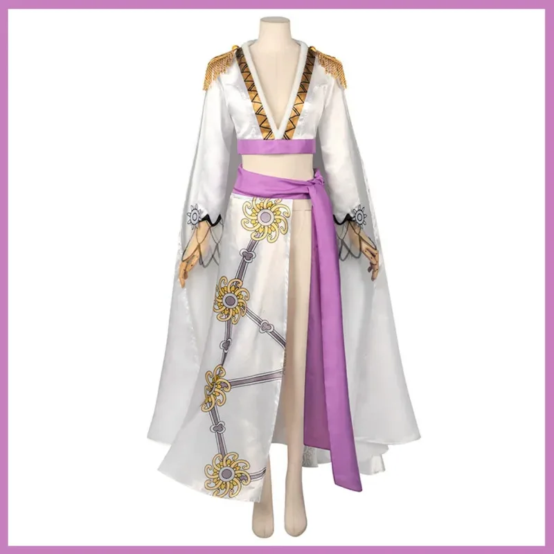 

Anime Seven Warlords of The Sea Boa Hancock Cosplay Costume Empire Snake White Cloak Skirt Wig Woman Sexy Carnival Suits;3'v,6.h