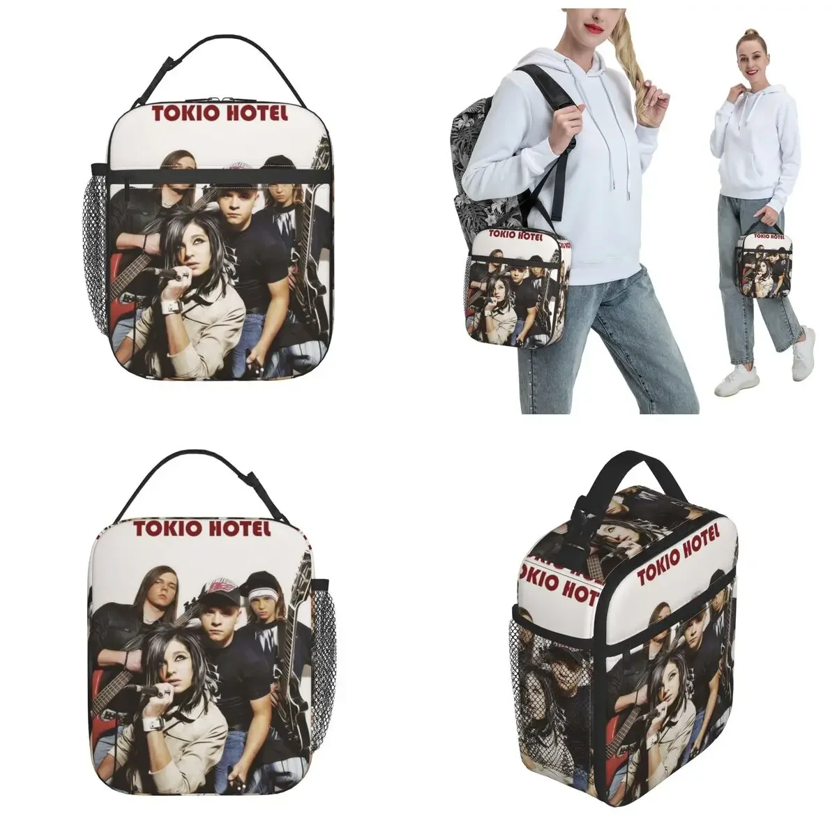 Tokio Hotel Band Insulated Lunch Bag Food Container Leakproof Thermal Cooler Lunch Boxes For Travel