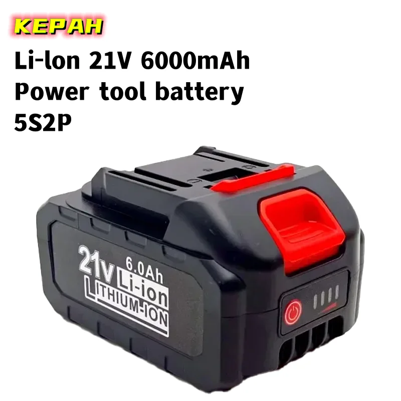 

New 21V 6000mah fast charging lithium-ion battery for electric tools, suitable for BL1850, BL1840, BL1440 (196391-6)