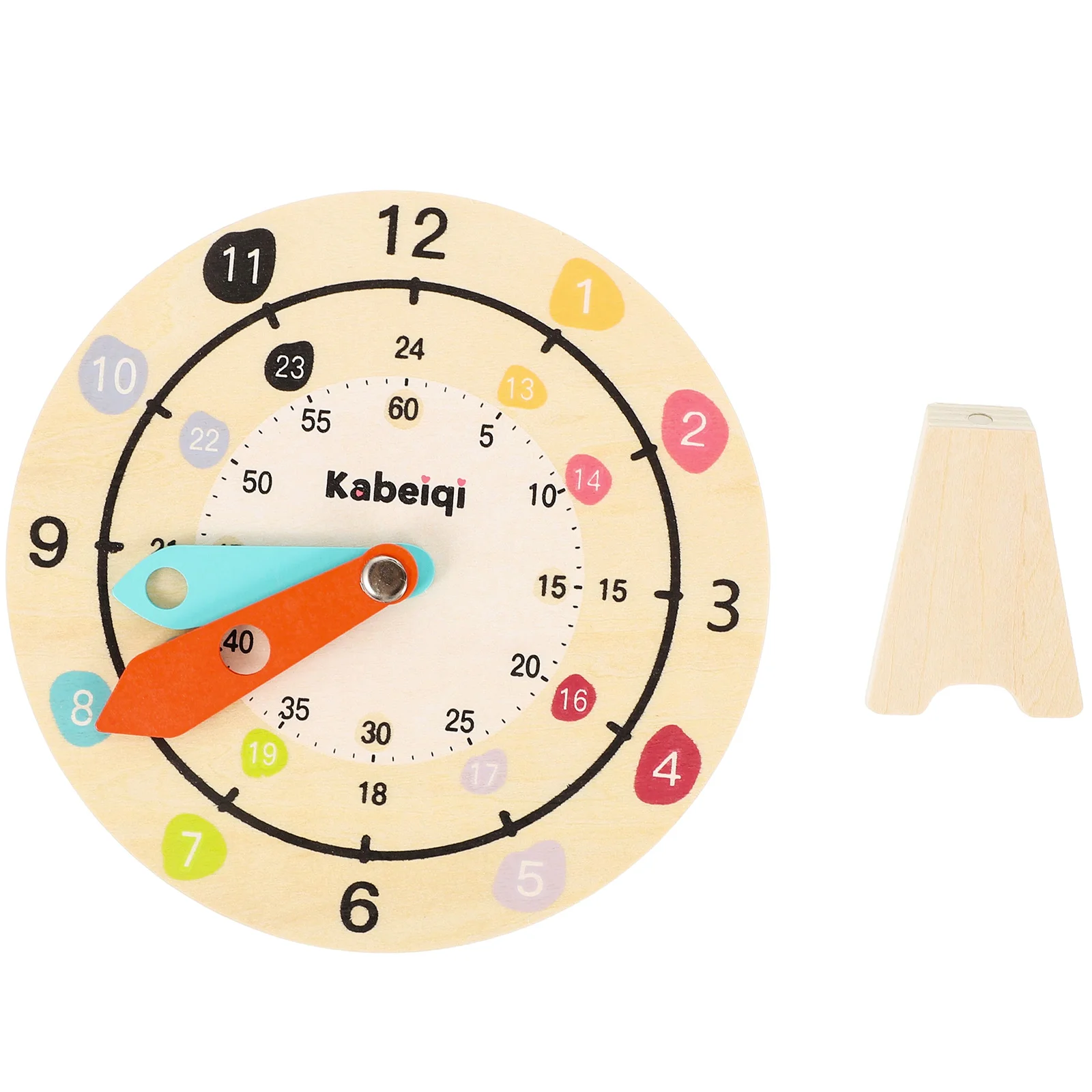 Clock Teaching Toy Color Recognition Practical for Kids Clocks Wooden Wall Safe Time Learning Children Educational Toddlers