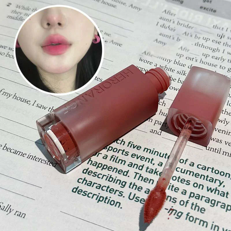 HERORANGE Air Cheese Velvet Lip Tint — Matte Finish, Skin-Tone Enhancing, Long-Wearing, Highly Pigmented,