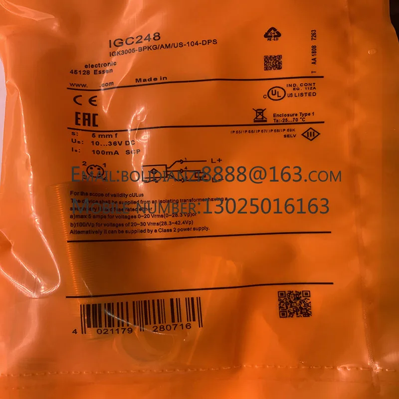 

IGC249 IGC252 IGC248 IGC250 IGC259 IGC258 Proximity Switch Brand new original