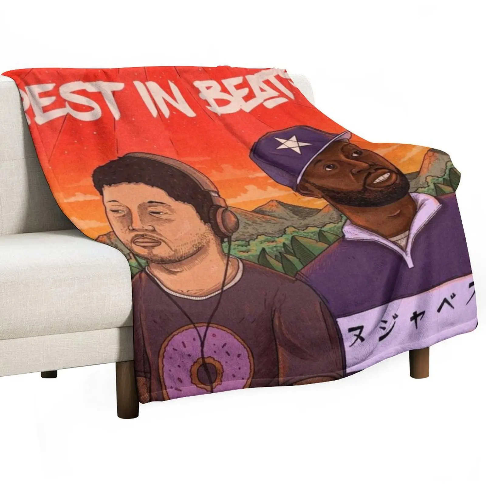 Nujabes And J Dilla Art Throw Blanket Luxury Designer Luxury Thicken Personalized Gift Picnic Blankets