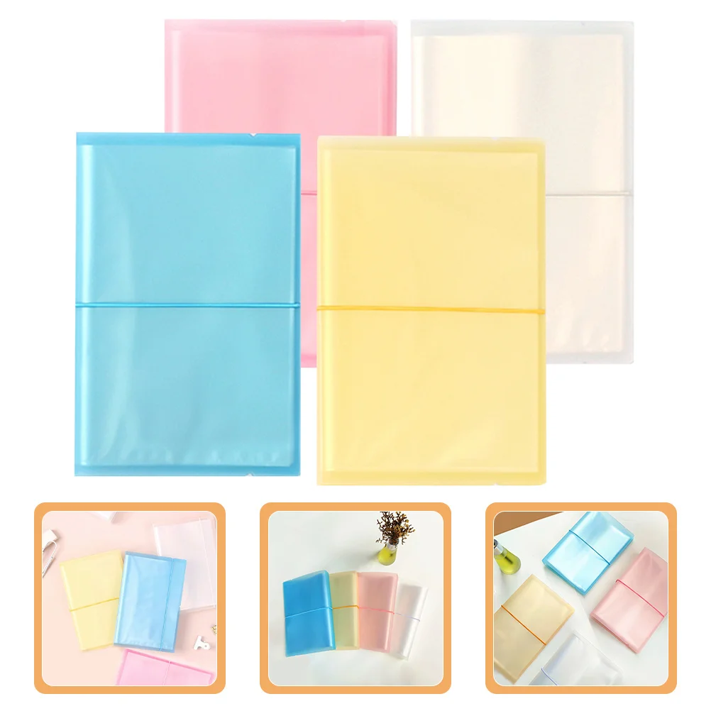 

4pcs Photo Storage Album Waterproof Sticker Book For Cards Diy Scrapbooking Keepsakes Vintage Collection Holder
