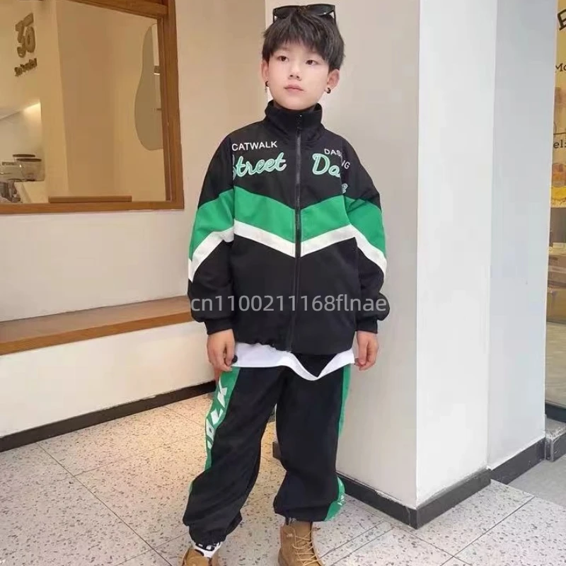 Costumi per spettacoli di danza di strada per bambini, set hip-hop per ragazzi, abbigliamento per ragazze, costumi di danza jazz, abiti per sfilate di moda