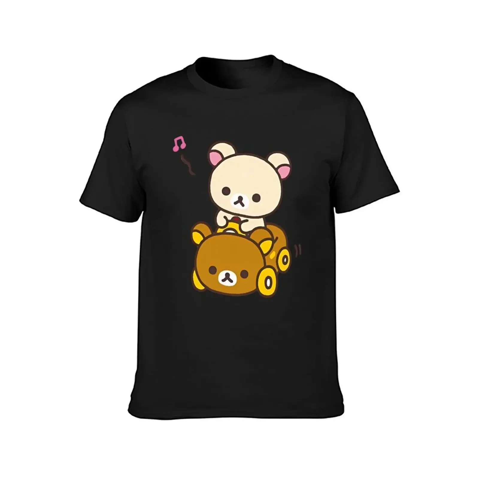 car drive rilakuma T-Shirt anime shirt cotton man t-shirts vintage clothes Luxury man shirts graphic tee men