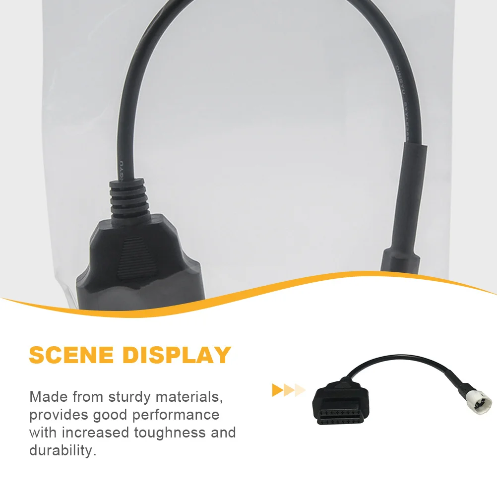 العالمي 3 دبوس 16 دبوس كابل محول Obd2 دراجة نارية تشخيص المحرك كشف الأخطاء مواد قوية Obd2 كابل محول #3